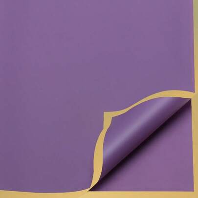 20 piezas Papel de envolver flores impermeable con borde dorado, ideal para el Día de San Valentín, cumpleaños, bodas, Pascua, empaquetado de ramos de flores, decoración navideña y otras ocasiones.