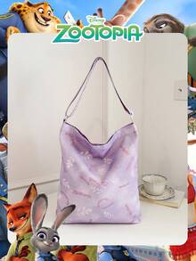 DisneyOfficially Licensed 1 Pc Zootopia Pattern Tote Bag Oversized Zootopia Tote, Nick Shoulder Bag & Book-Shaped Bag Cartoon Print Casual Shopping Bag,Adjustable Shoulder Strap Shoulder Bag,Lightweight Handbag,Ideal For Women/Students - Perfect For/Outings/Shopping - Multicolor - View 12