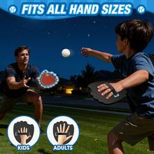 HYES Toss And Catch Ball Game Set, Outdoor Pool Beach Yard Camping Games For Family, Toddler Baseball Birthday Gifts For Boys Girls Ages 3-12 (4 Light Up Paddles & 6 Balls) - LED - 4 Pack + 6 Balls - View 3