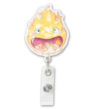 Funny Fire Flame Shaker Nurse Badge Reel Cute Retractable ID Badge Holder With Bacon And Eggs Design RN LPN CNA MA Nursing Student Medical Worker Teacher Doctor Name Badge Clip Accessories - 火焰 - 查看 7