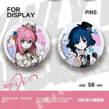 孤独 - 摇滚彩虹波 Chinjiro Goto - Irisayama Ryo Kitayukari 铁激光徽章 Baji - 完美礼物 - 生日礼物 - 情人节礼物 - 礼物 - 收藏品 - 彩色 - 查看 2