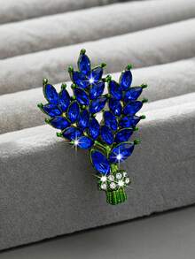 1入優雅的仿薰衣草鑽石女裝胸針,適合節日、生日、約會、派對、婚禮、假期、購物、商務、日常穿著