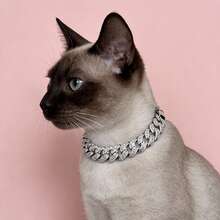 1件嘻哈风狗狗项链，龙虾扣可调节项圈，适合大、中、小型犬 - 防咬耐用的链设计 - 彩色 - 查看 14