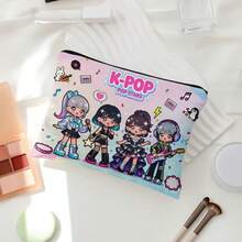 Mattel 女巫猎人化妆包：K-POP风格大容量收纳包，防水耐用外壳，独立隔层设计，顺滑拉链，内置化妆垫插槽和笔插，可收纳化妆品、护肤品和小工具，外观亮丽，适合上学、旅行和日常居家使用，时尚百搭，是送礼或自用的理想之选。 - 彩色 - 查看 10