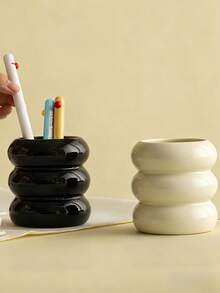 Cute Pen Holder, Creative Desktop Pen Organizer Box, Pencil And Stationery Storage Container, Fashionable Desktop Accessory Organizer, Classroom Storage Tool, Back To School Supplies, Home Office Desk Decor, Multi-Function Pen Holder Stand