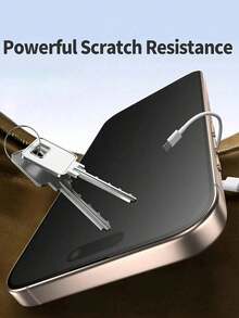 2-In-1 Matte Anti-Spy Screen Protector, Suitable For 17/16 Pro Max/16E/16 Plus/15 Pro Max/14/13/12/11/XR/X/XS/7/8, 2.5D Anti-Fingerprint, 1pc Matte Anti-Spy Screen Protector + 1pc Lens Protector, Full Coverage, Ceramic Matte Screen Protector, Anti-Peeping Matte Privacy Film - Black - View 7