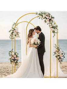 1 Set Metal Rectangular Arch Kit, Suitable For Birthday, Wedding, Bridal Shower, Graduation, Anniversary, Christening, Summer, Theme Party, Backdrop, Home Decor, Valentine's Day, Halloween, Christmas, Thanksgiving - Gold - View 4