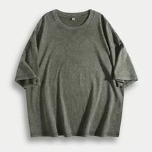 EWH Men Y2K Cowboy Bebop "See You Space Cowboy" Anime Graphic T-Shirt, 230g 100% Cotton Soft Oversized Tee For Streetwear & Anime Fans Gifts 004-AB - 軍綠色 - 查看 4