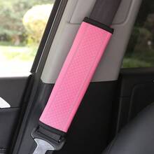 1pc PU Leather Embossed Car Seat Belt Cover, All Season Universal Auto Interior Accessories,Car Accessories - one-size - View 18