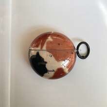 Retro Splatter Paint With Hanging Ring Earphone Case Compatible With Huawei Freebuds 7i, Freebuds 2, Freebuds SE 3, Freebuds 5i, Galaxy Buds Pro 3, Cute Korean Style Earphone Case - Brown - View 11