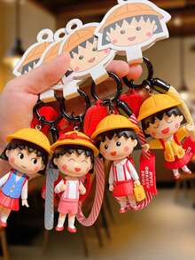 Cherry Sakura School Days Series Keychain, Cute Bag, Car Keychain, Small Gift Keychain, Cute School Bag Pendant, New Year Gift, Time Series Keychain, Student School Bag Pendant, Gift Cute Three-Dimensional Doll Bag Pendant, Gift - Multicolor - View 1