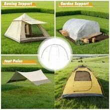 1pc 8.5mm Aluminum Alloy Tent Pole Replacement, Suitable For 3.5m, 3.6m, 4.05m, 3.7m, 3.8m, 4.05m Camping Tent Pole Support