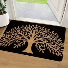 1 Stück Lebensbaum Fußmatte, Polyester Teppich, Haus Veranda Dekoration, Innen- und Außenbereich Eingangsmatte, moderne Außenbereich Eingangsmatte, kleiner Teppich, Fußmatte, Teppich, Matte, Außenbereich Fußmatte, Küchenteppich, Heimdekoration, Vordertür Matte, kleiner Bereichsteppich, Außenbereich Matte, Heimdekoration, Bereichsteppich, Gartenteppich, waschbarer Teppich, Plüschteppich, dicker Teppich, flauschiger Teppich, Herbst-/Winterteppich - Mehrfarbig - Übersicht 2