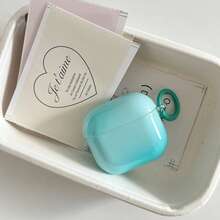 Minimalist Pink Ombre & Washed Blue Ombre Earphone Case Compatible With AirPods Pro 2, Cute Apple 4 Minimalist 3 New 1/2 Generation Earphone Case For Women - Multicolor - View 5