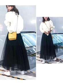 Women Skirts - 黑色 - 查看 7