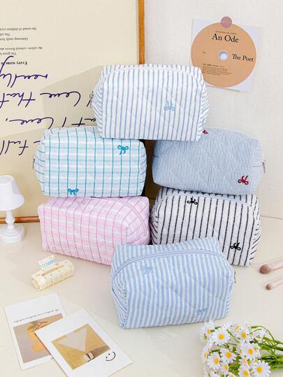 1pc Super Nice Children's Pencil Case, 2025 Hot Selling New Model, Children's Stationery Storage Bag, Portable Pencil Case, Multifunctional Storage Bag, Can Be Used As A Cosmetic Bag, Suitable For Makeup Brush Storage, Skin Care Product Storage, Lipstick And Earphone Storage, Lightweight, Simple, Stylish, Modern, Desktop Decoration, Suitable For Home, Travel