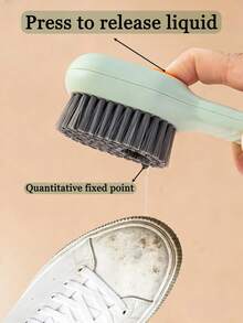 Multi-Functional Plastic Dispenser, Laundry Room Sports Shoes Cleaning Liquid, Innovative Design Cleaning Brush/Soft Bristle Liquid Shoe Brush, Multi-Purpose Shoe/Boot Brush, Sofa - Multicolor - View 4