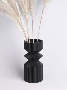 1件3D打印干花木质家居装饰品，玉米秸秆材质 - 简约设计花瓶，适合作为男女生日/毕业礼物，家居装饰花瓶，桌面摆件 - 彩色 - 查看 5