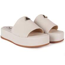 Women's Platform Sandal | Comfortable Flat Model - 白色 - 查看 4