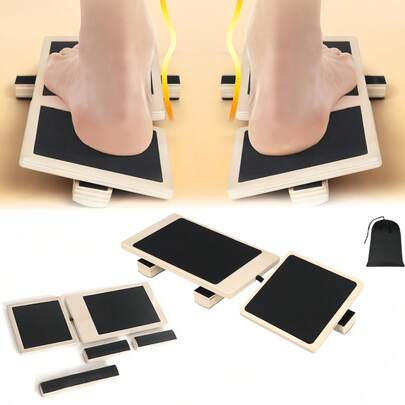 1 Set Tabla de Equilibrio para Yoga y Pilates - Tabla de Equilibrio de Una Sola Pierna - Entrenador de Estabilidad de Pies - Accesorios de Entrenamiento de Yoga y Pilates, Mejora la Flexibilidad y la Tensión Muscular, Adecuado para Ballet, Pilates, Gimnasio en Casa, Baloncesto, Fútbol y Otros Deportes