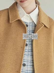 复古毛衣旋涡夹复古领斗篷开衫披肩扣衬衫胸针领带夹围巾帽子夹装饰叶子水钻珍珠结心形图案夹男女通用 - 彩色 - 查看 4