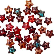 10pcs UV Glow Shiny Star Beads For DIY Jewelry Making, Phone Straps, Necklaces, Earrings, Keychains - UV Iridescent Sparkling Star Beads - View 7