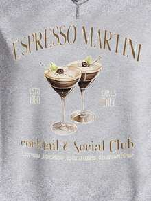 Nouveautés Printemps/Été Femme : T-shirt ample en pur coton, motif Martini, idéal pour la Saint-Valentin et la plage. Élégant, décontracté et indispensable pour les vacances. Confortable et polyvalent. Parfait pour l'été, le printemps, la Saint-Valentin, le carnaval, la plage, les fêtes, les mariages, les anniversaires, la salle de sport, les sorties, les vacances et toutes les occasions décontractées. (Y2K) - Gris - Voir 3