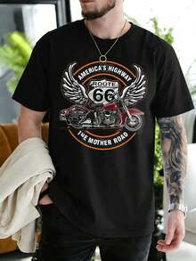 Men T-Shirts - 黑色 - 查看 1