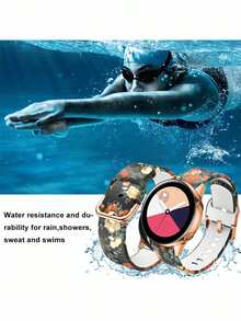 2条装男女时尚硅胶软表带，通用20mm/22mm智能手表替换表带，时尚智能手表表带，兼容Galaxy Watch Gear S3/Galaxy Watch 46mm，Garmin手表腕带配件，兼容华为Watch 5/4/3/GT5/GT4/GT2，适合日常和运动佩戴，是送给女性朋友和家人的完美礼物，圣诞节礼物、生日礼物、情人节礼物。 - 彩色 - 查看 6