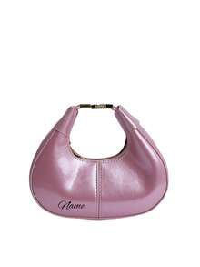 Bolsa de fiesta mini personalizada, un bolso de solapa con forma de concha en forma de corazón, de moda y minimalista para otoño/invierno. Se puede usar como bolsa para lápiz labial o monedero. También puedes imprimir tu nombre o saludos festivos para crear un estilo personalizado. - bolso bandolera - Ver 16