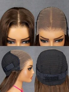 OQ Hair 200% Density 10-16 Inch Straight Bob Chocolate Brown Color Wear Go Glueless Wig 9x6 Pre Cut Lace Front Wig Pre-Plucked Hairline 100 Natural Human Hair Wigs Glueless Glueless Bling Hair Human Hair Y2k Human Hair Wig Valentines Gifts Hair Accessories 100 Human Hair Wigs Real Human Hair Lace Wig Daily Use Quick Ship Women Fast Shipping Vacation Travel For Women - S4 - View 6