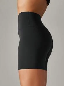 3pcs Seamless High Waist Shaping Shorts Sculpting Waist Butt Lifter Fashionable Fitness Biker Shorts For Women Gym Shorts - 彩色 - 查看 4