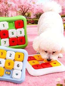 1个新款益智趣味防滑可移动井字棋慢食宠物玩具，适合小型/中型犬猫，可用于训练、嗅闻、陪伴和增进感情。 - 彩色 - 查看 8