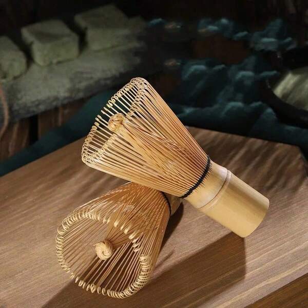 1pc Authentic Bamboo Matcha Whisk - Easily Creates Perfect Froth - Easy To Use And Clean - Handcrafted Traditional Japanese Matcha Whisk, Ideal For Green Tea Enthusiasts.