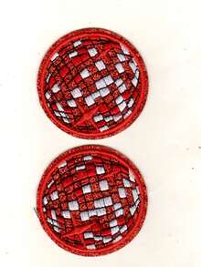 Disco Ball, Shiny Ball Pattern Cloth Patch, Cartoon Style Embroidered Sew-On Applique, DIY Craft, Suitable For Clothes, Shoes, Hats, Bags, Etc. - Pink - View 18