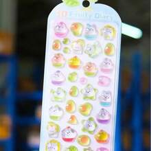 3D海绵减压贴纸 - 可爱卡通悬挂式软捏贴纸 - 彩色 - 查看 10