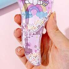 1pc Transparent Detangling Comb With Massage Function, Long Handle Pet Brush, Pet Grooming Brush, Suitable For Spring, Summer, Autumn, Winter - Multicolor - View 9