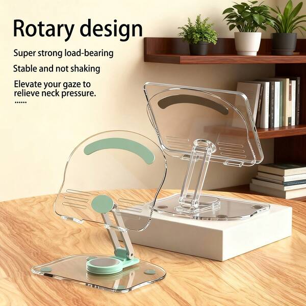 حامل هاتف وجهاز لوحي قابل للتدوير 360 درجة، قابل للتعديل والطي، قاعدة سيليكون مانعة للانزلاق، متعدد الزوايا، محمول متوافق مع حامل الآيباد، متوافق مع الآيفون والهواتف الأندرويد، هدية للعائلة والأصدقاء، إكسسوارات الهاتف