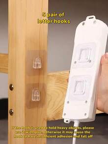 Seamless Hook, Suitable For Various Storage Racks, Adhesive Backing, Applicable For Kitchen/Bathroom/Wall Decor, Multipurpose Practical Hooks, Suitable For Decorative Holiday Parties - Multicolor - View 14