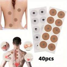 10/20/30/50/60/80/100/200pcs High Gauss Magnetic Therapy Patches, Magnetic Massage Stickers, Magnetic Body Care, Provide Long-Lasting And Powerful Support, Suitable For Back, Knee, Neck, Shoulder, Muscle And Joint, Magnetic Acupoint Stickers - Khaki - View 10