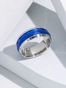 1枚时尚几何多面不锈钢戒指，男女皆宜的日常配饰 - 幾何切面 - 查看 11