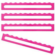 4 Peças Marcador de Linha de Mahjong Escalonado Rosa Acrílico Fukaisu, Auxiliar Prático de Regras para Jogadores de Mahjong Iniciantes - Fúcsia - Visão 2