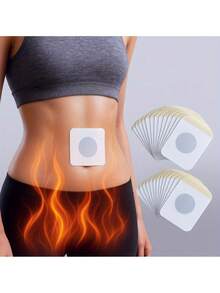 100pcs Plant-Based Belly Button Patch - Firming Adhesive For Waist, Abdomen, Arms, And Thighs - White - View 1