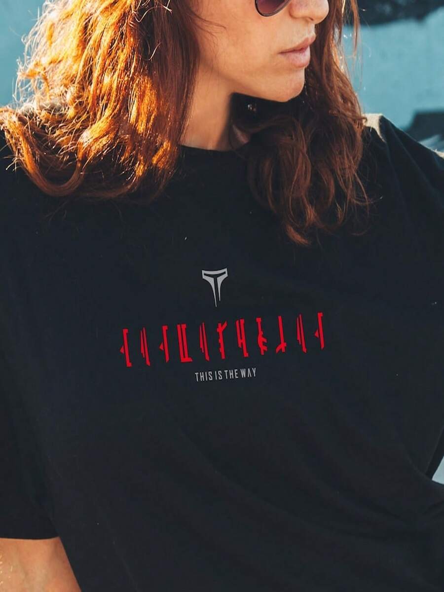 The Mandalorian T Shirt, Tee, This Is The Way, Graphic T Shirt, Soft Shirt, Black T Shirts, T Shirt Gift Idea, Everyday Fashion - 黑色 - 查看 1