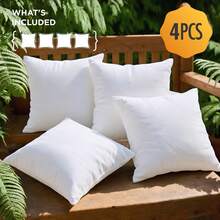 4-Piece White Pillow Core, Lightweight Down Instead Of Polyester Pillow, Sofa Cushion, Bed Pillow (4pc) - White - View 1