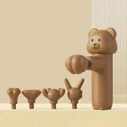 ZM Health Mini Bear Massage Gun Portable Muscle Massage Gun Deep Muscle Tissue Percussion Massager For Athletes, Holding Body Back Muscle Massage Masajeador Vibrater Massager