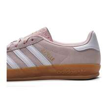 Adidas 女士板鞋GAZELLE INDOOR W舒適輕便日常戶外運動休閒鞋IH5484 - 淡粉/白 - 查看 8