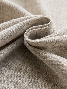 1件米色亚麻布窗帘 - 现代日式亚麻风格，杆袋式设计，适用于客厅和卧室 - 轻薄透光窗帘，客厅窗帘，卧室窗帘，家居装饰（160克面料） - 米色 - 查看 8