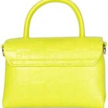 Cloe - Bolsa Briefcase Mini Textil Asa de Cadena para Mujer - limón - Ver 4