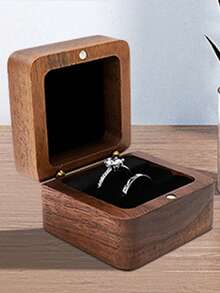 Caixa de anel de madeira personalizada (1 unidade), presente para o Dia das Mães, caixa para anel de noivado, presente de aniversário, presente exclusivo para ela, namorada, esposa, Dia dos Namorados, Dia das Mães, aniversário, formatura, casamento, presente para mãe, avó, mãe querida.